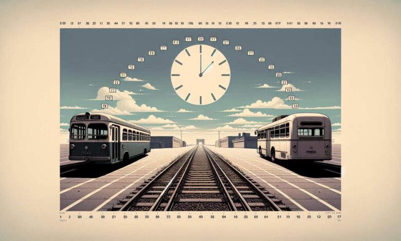 What influence does military time have on the railway and bus system?
